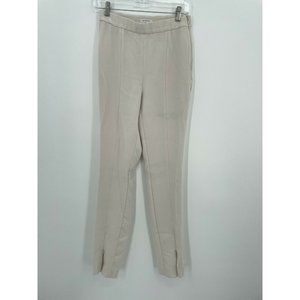 ARITZIA Babaton Ivory High Waist Straight Skinny Pants Zipper Solid Regular Sz 6
